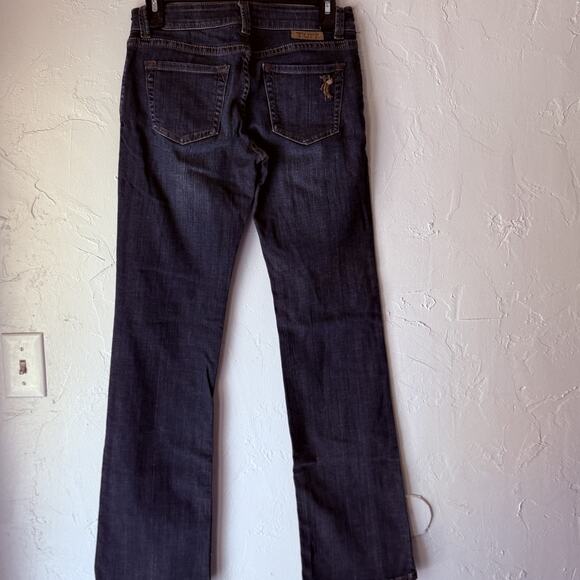 Cowgirl Tuff Co Jeans Womens Size 29 Dark Wash Bootcut Embroidered Stretch Denim - Picture 7 of 8